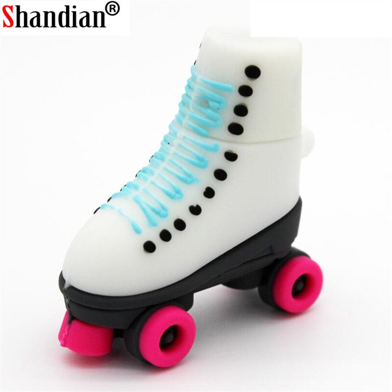 SHANDIAN patines Pen Drive USB pendrives genuino 4GB 16GB 32GB 64GB patines de rodillos zapatos USB flash disco memoria stick