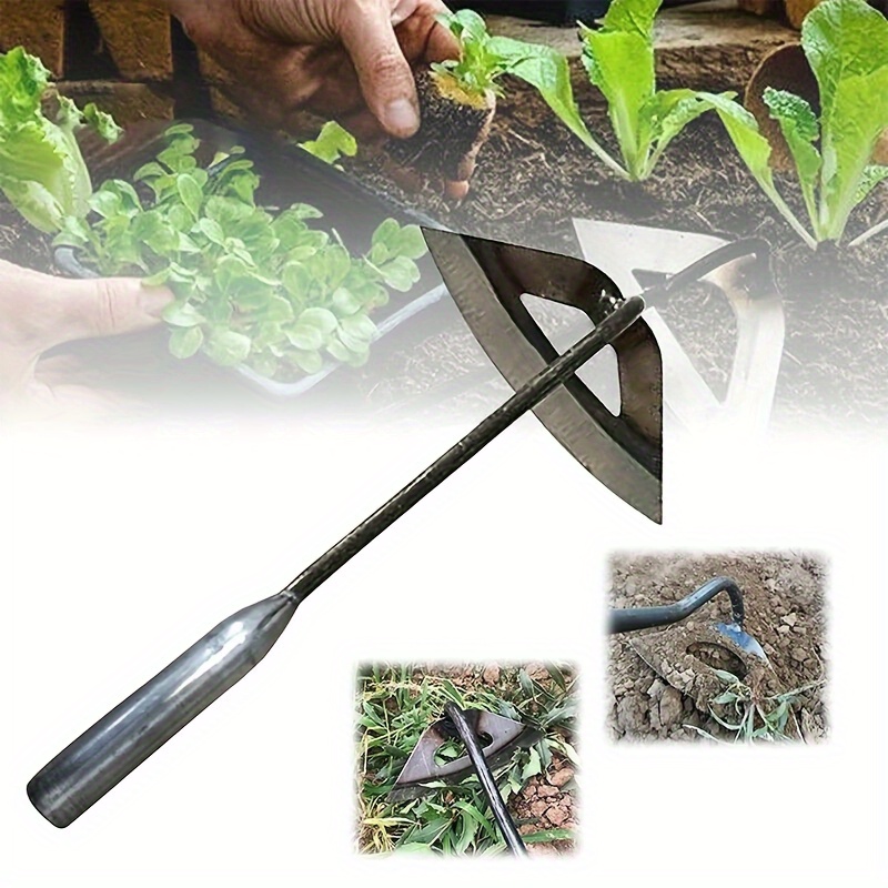 Premium All-Steel Hardened Hollow Hoe - Handheld Weeding Rake Durable and Rust-Resistant, Ideal for Vegetable Gardens