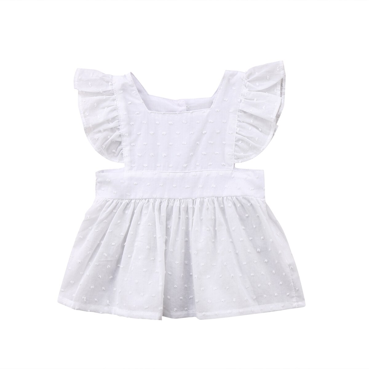 Summer Baby Girl T shirt White Cotton Polka Dot Top Sweet Newborn Kids Baby Girl Ruffle Top T-shirt Girl Clothes Summer 0-3T: 24M