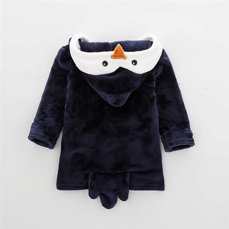 Børns pyjamas småbørn baby tegnefilm dyr hættetrøje badehåndklæde spædbarn flannel badekåbe pijama bebe  #3 n 26