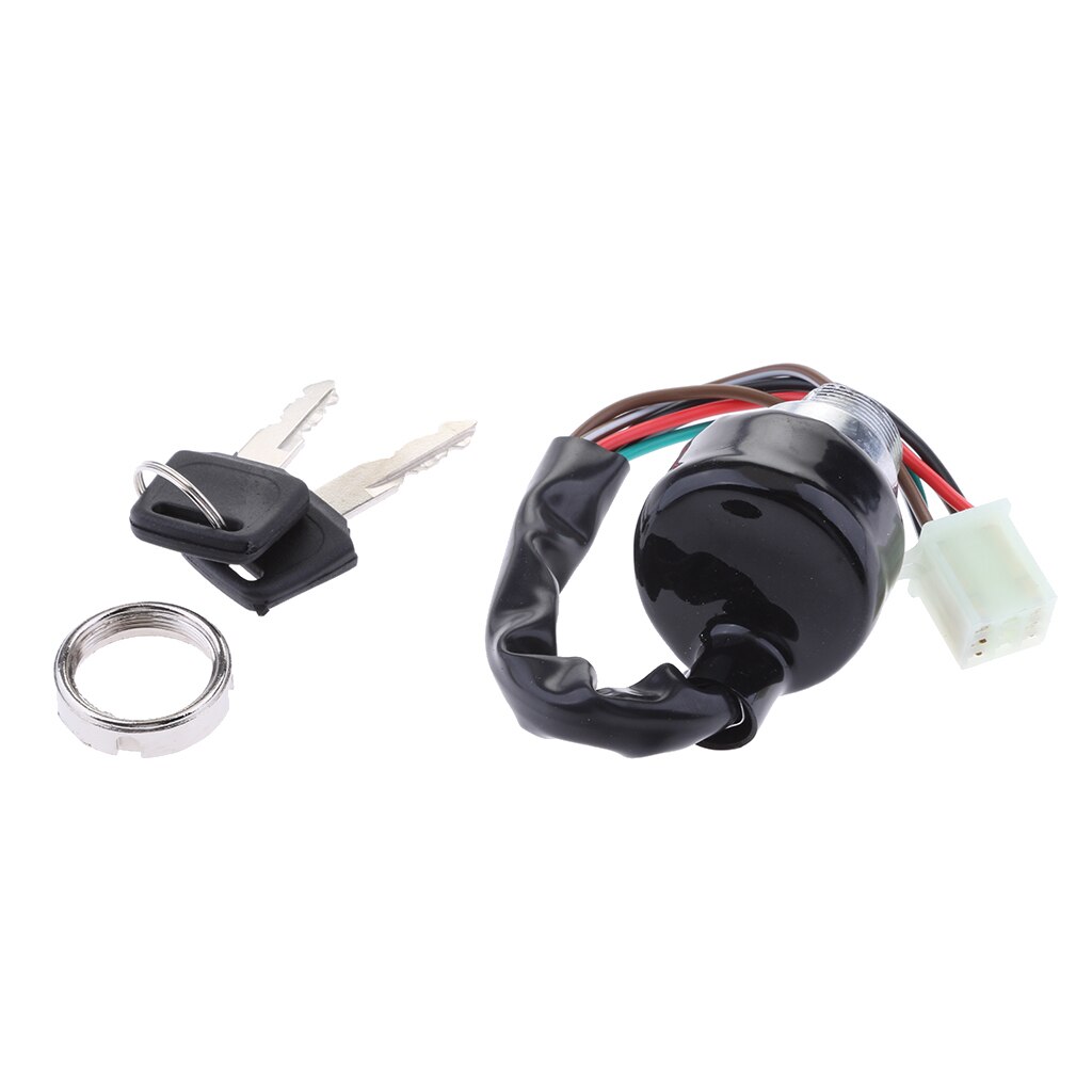 Interrupteur d'allumage universel à 6 fils | Pour moto, 3 positions 2 clés