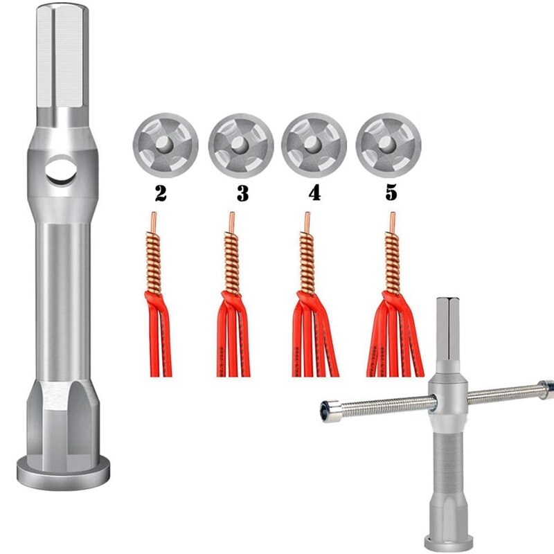Stranding Tool, Wire Stripper and Stranding Tool, Portable Quick Connector Stranding Tool for Electric Drill Driver