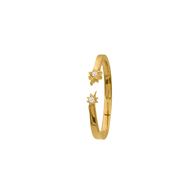 Anillos de Compromiso de circonita ROXI Stars para mujer, Anillos y joyas chapados en oro de 18K delicado para boda, anillo de cristal, Pierscionki: gold