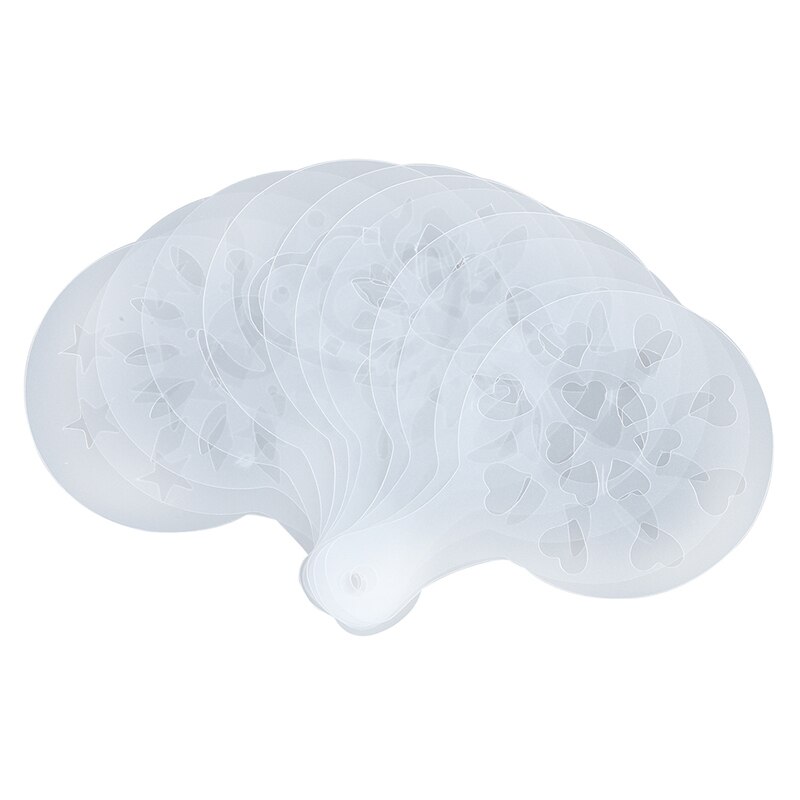 12 stuks cappuccino koffie witte sjablonen sjabloon strooi bloemen kussen stoffer spray