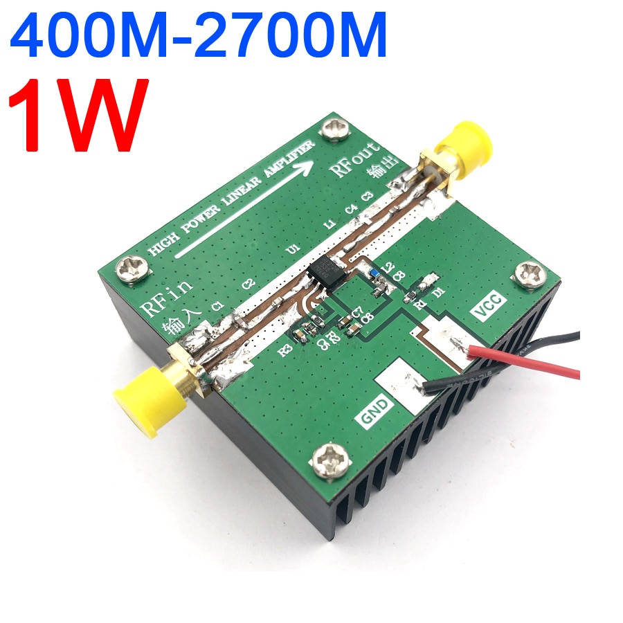 Rf2126 400m-2700mhz larga rf amplificador de potência, 2.4ghz 1w para wifi, bluetooth, ham radio