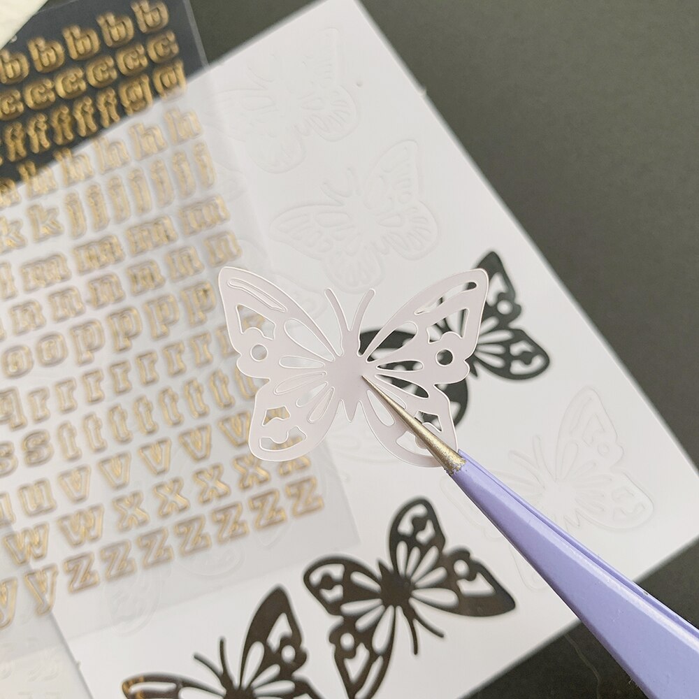 Glitter Alphabet Sticker Korean Aesthetic Sticker For K-pop Toploader Decor DIY Scrapbooking Journal Diary Supplies Stationery