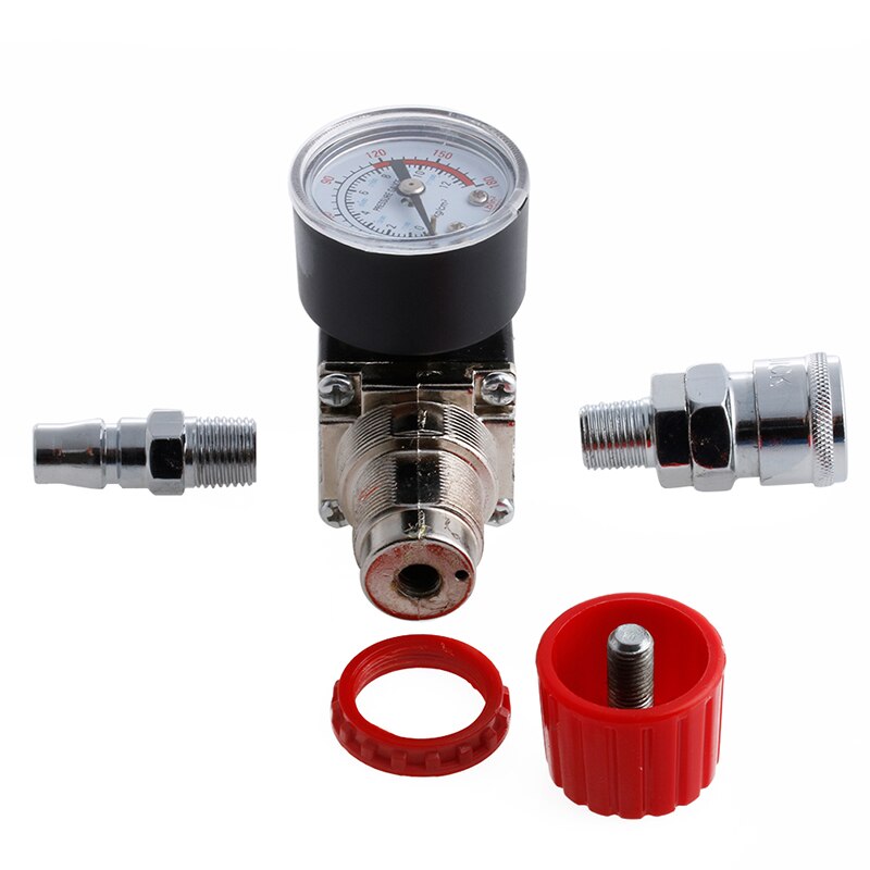 1/4 "Luft Kompressor Regler Druck schalten Kontrolle 180PSI Linderung Ventil Messgeräte