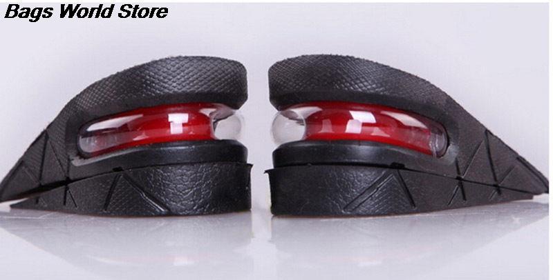 Men Women PVC 5cm Air Cushion Adjustable Height Increase Lift Heel Inserts Higher Shoes Pads Layer Taller
