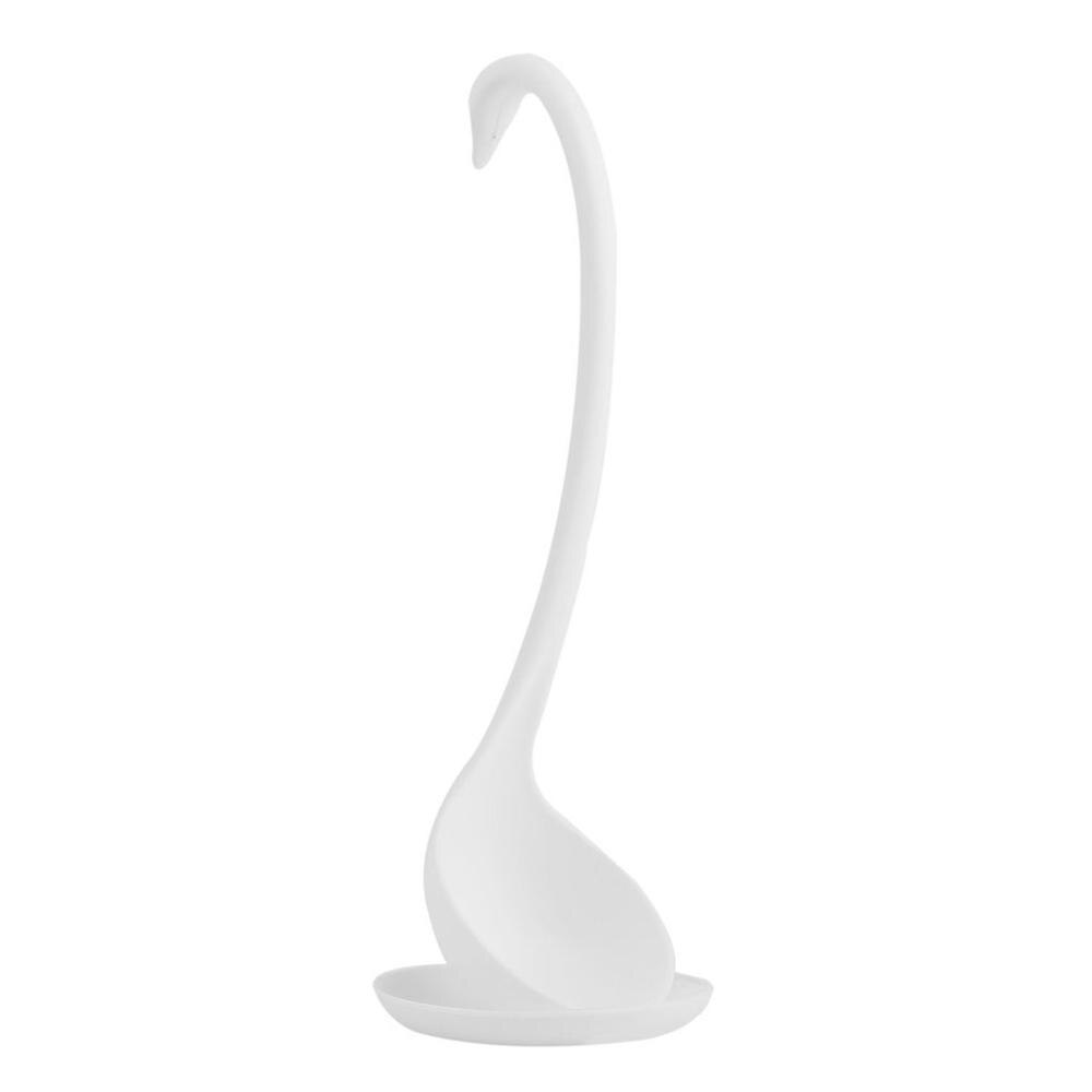 Zwaan Pollepel Lepels Unieke Zwaan Vormige Pollepel Speciale Swan Lepels Nuttig Keuken Koken Tool Plastic Pollepel Thuis Tafel Decor: WHITE