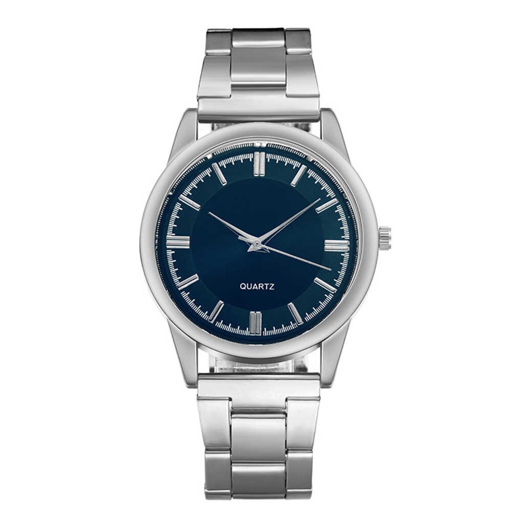 Men's steel belt watch simple scale casual quartz watch men's main image 0