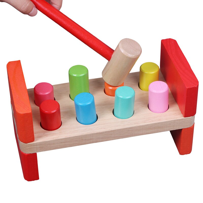 Baby Speelgoed Houten Klassieke Speelgoed Lawaaimaker Hand Hameren Bal Kids Kinderen Houten Speelgoed