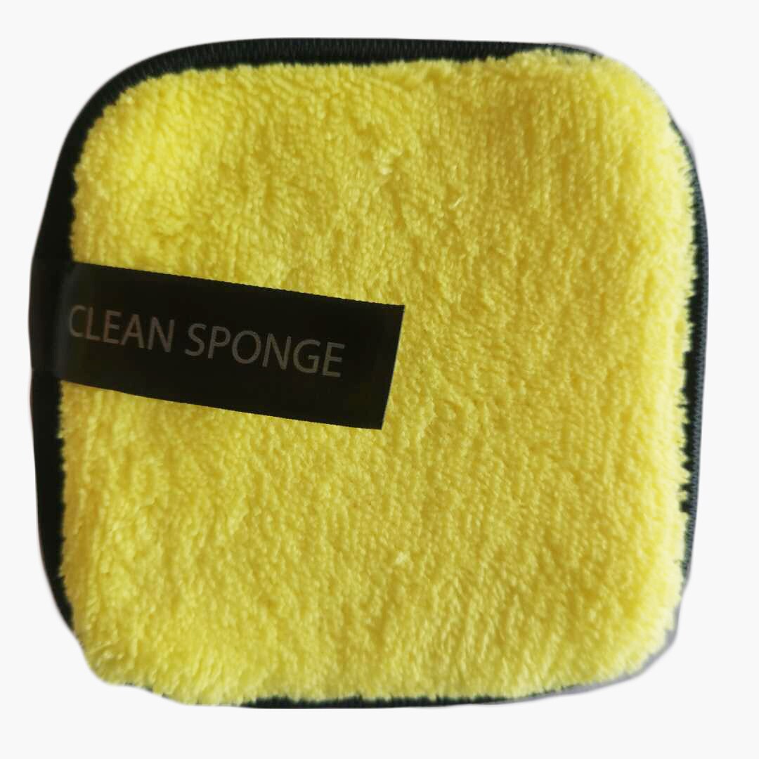 Almohadillas de tela de microfibra para limpieza facial, almohadillas quitamaquillaje, esponja cuadrada, toalla, removedor cosmético reutilizable, herramientas de maquillaje, 1 Uds.: Yellow