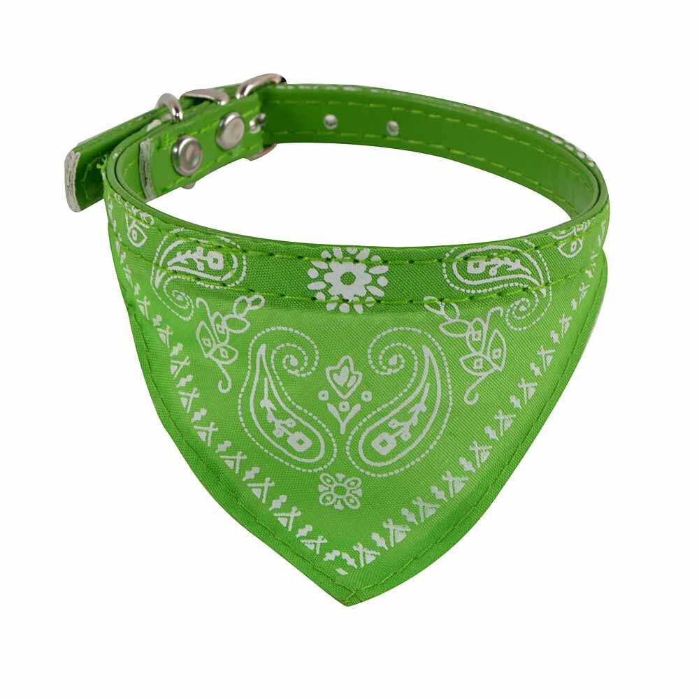 Verstelbare Hond Bandana Leer Gedrukt Zachte Kraag Voor Hond Dierbenodigdheden Kat Hond Sjaal Kraag Puppy Pet Halsdoek @ EEN: Light Green