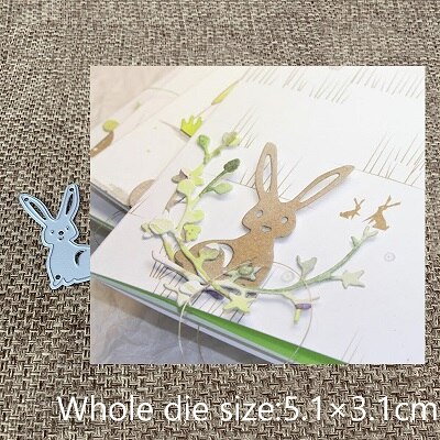 Håndverk metall skjæringe dø skjære dø vakre dyr dekorasjon scrapbooking album papir kort håndverk preging stanser: Kanin