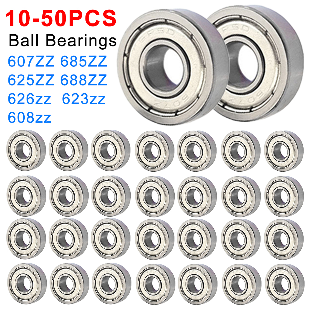 10 Roulements à Billes 608-2RS Acier 8x22x7 Mm - Neufs Sous Emballage
