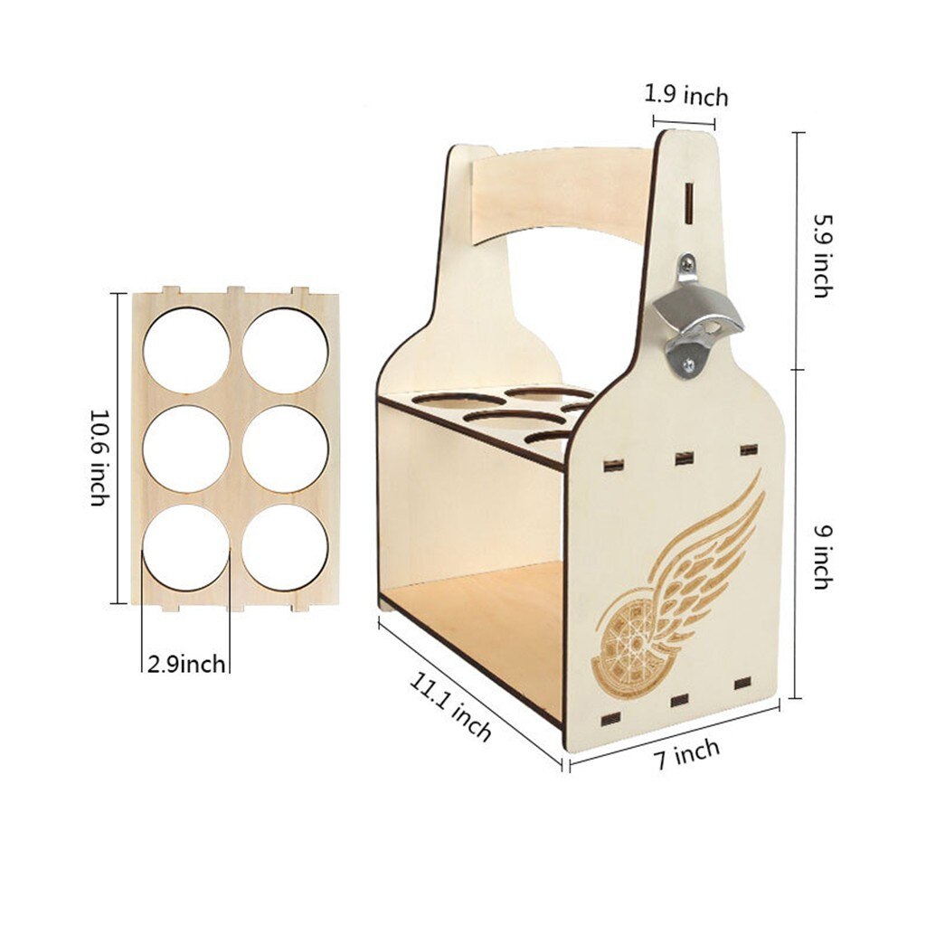 Beer Crate Bottle Carrier Cans Beer Wooden Storage Rack With Handle Bar Accessories Bottle Holder Display Shelf party supplies