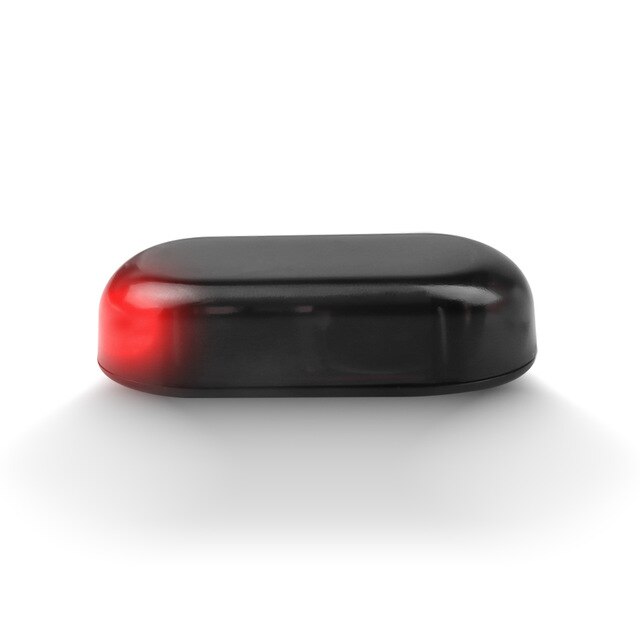Bil solar led advarselslys 5v med usb-opladningsport til alle biler flash strobe alarm lys anti-tyveri blink simuleringslampe: Rød