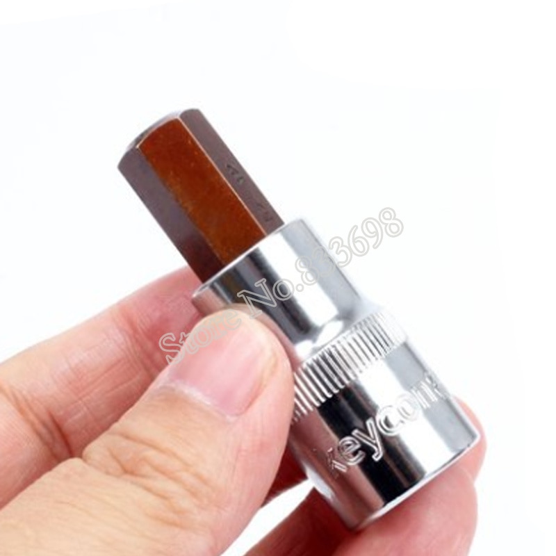 En stk sekskantet slagbit 1/2 &quot; stasjon socket skrutrekker  h5 h6 h7 h8 h9 h10 h12 h14 unbrakonøkkel pipenøkkel verktøy hjem reparasjon verktøy