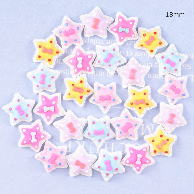 20 stk glitter ocean perle shell harpiks miniaturer diy håndværk kunst boligindretning tilbehør telefon shell patch kunstmaterialer: Tegneserie pentacle