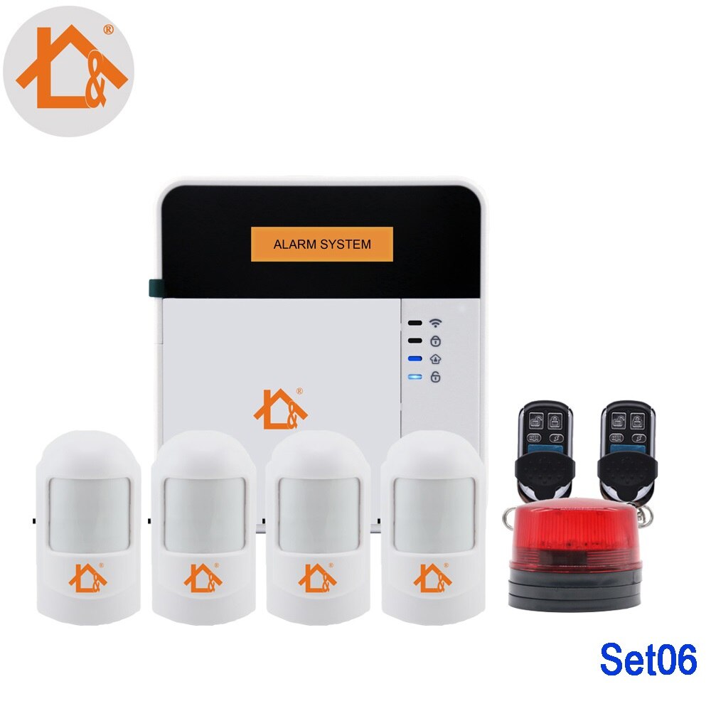 App CE LCD Wireless GSM Alarm Keypad Security Alarm System With Pir Motion Sensors