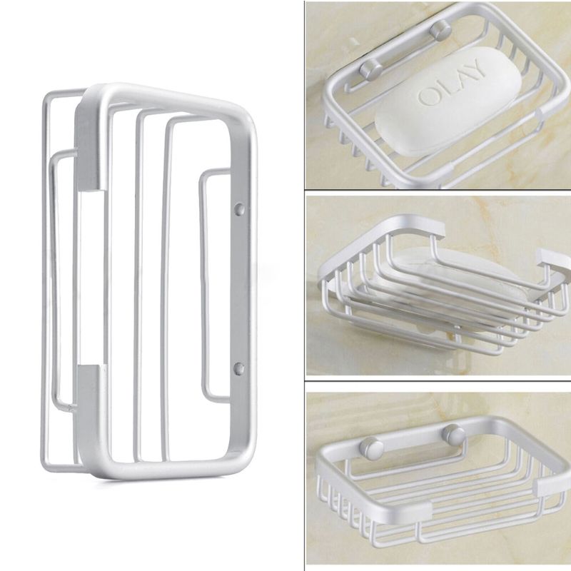 Aluminium Space Wandmontage Badkamer Bad Hook Zeephouder Mand R9JF