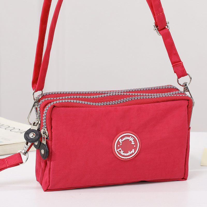 Zipper Phone Wallet Crossbody, Travel 3-in-1 Zipper Wallet: Burgundy