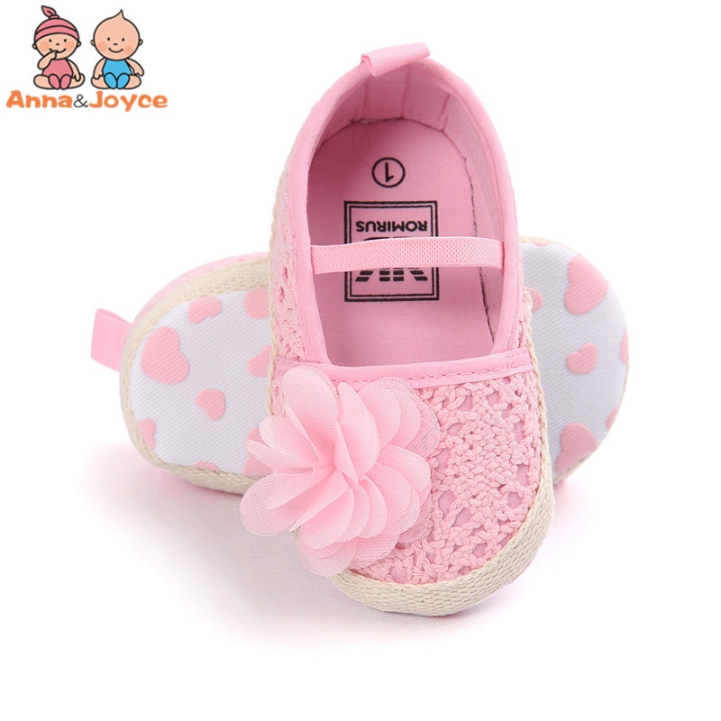 Baby pige sommer hul strik blød sål walking ballet kjole mary jane babe vugge sko