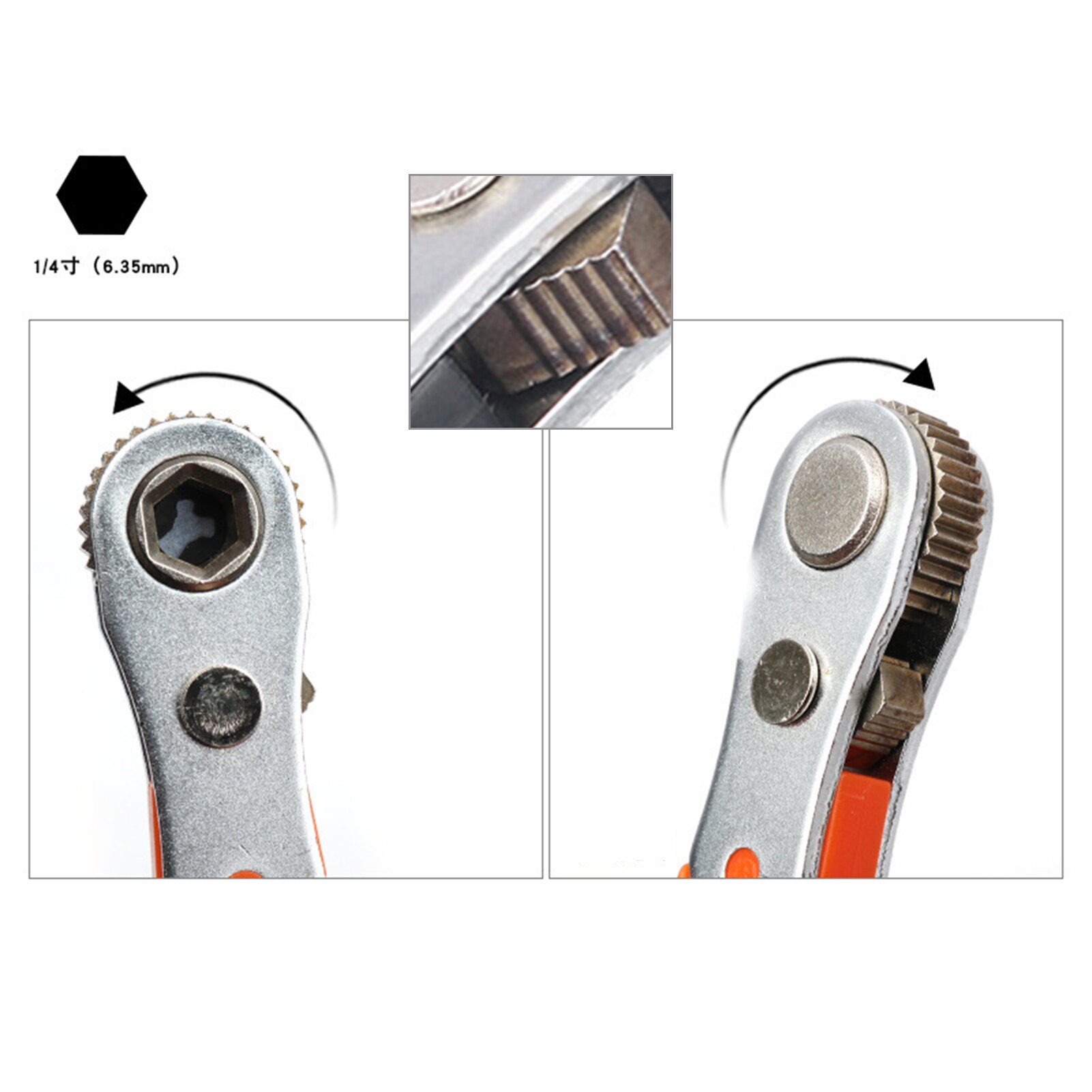 Drive Sockets with Reversible 36 Tooth Ratchet Wrench for Repair not easy to abrase not slip convenient simple magnetic inside