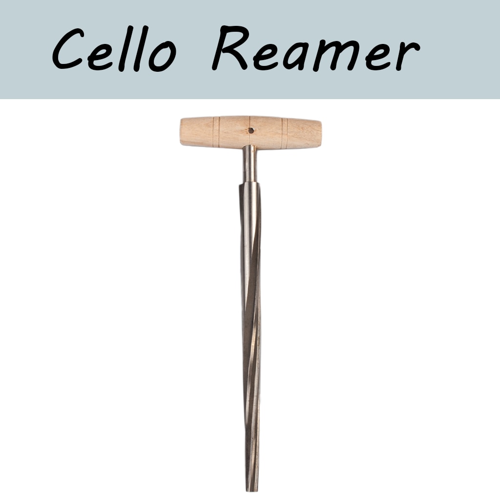 Cello Peg Hole Reamer Staal Stok & Houten Handvat Cello Maken Gereedschap Spiraal Cut Ruimer