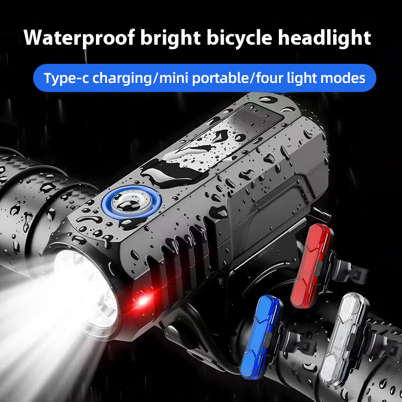 Superhelle LED-USB-Fahrradbeleuchtung für Höhle Außenbereich, wasserdichtes Fahrrad-Frontlicht + Rücklicht-einstellen, tragbare Fahrrad-Taschenlampe