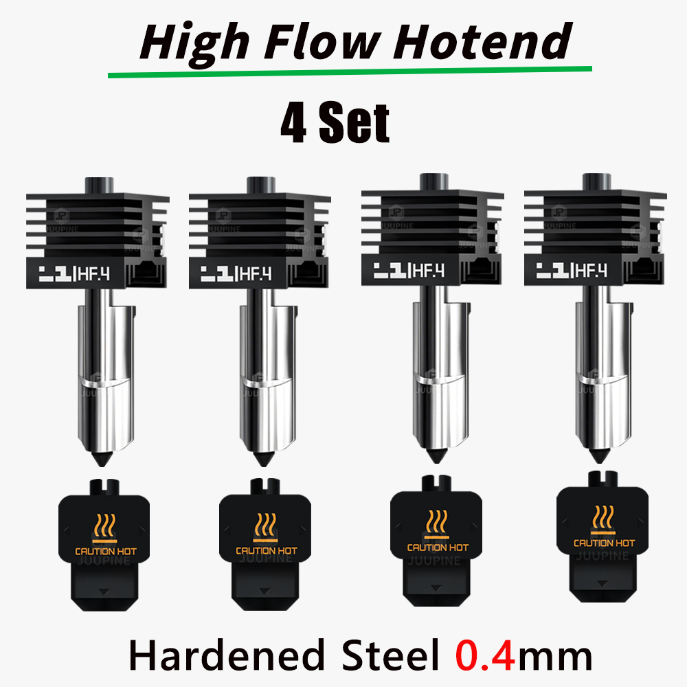 H2d hotend highflow for bmabu lab  h2d hotend  h2d bambu lab 0.4mm herdet stålende for  h2d 3d pinter-deler: Gul