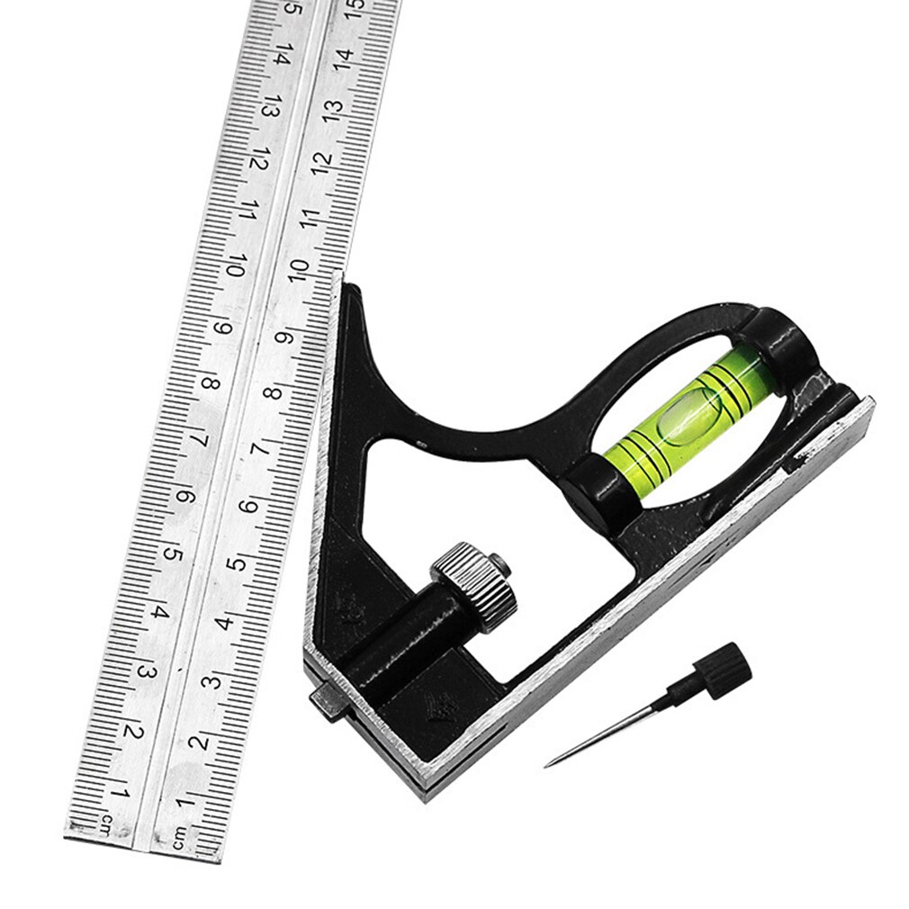 Precise Measuring Tools Aluminium Combination Square DIY Workshop Hardware Angle Spirit Level 12" (300mm)