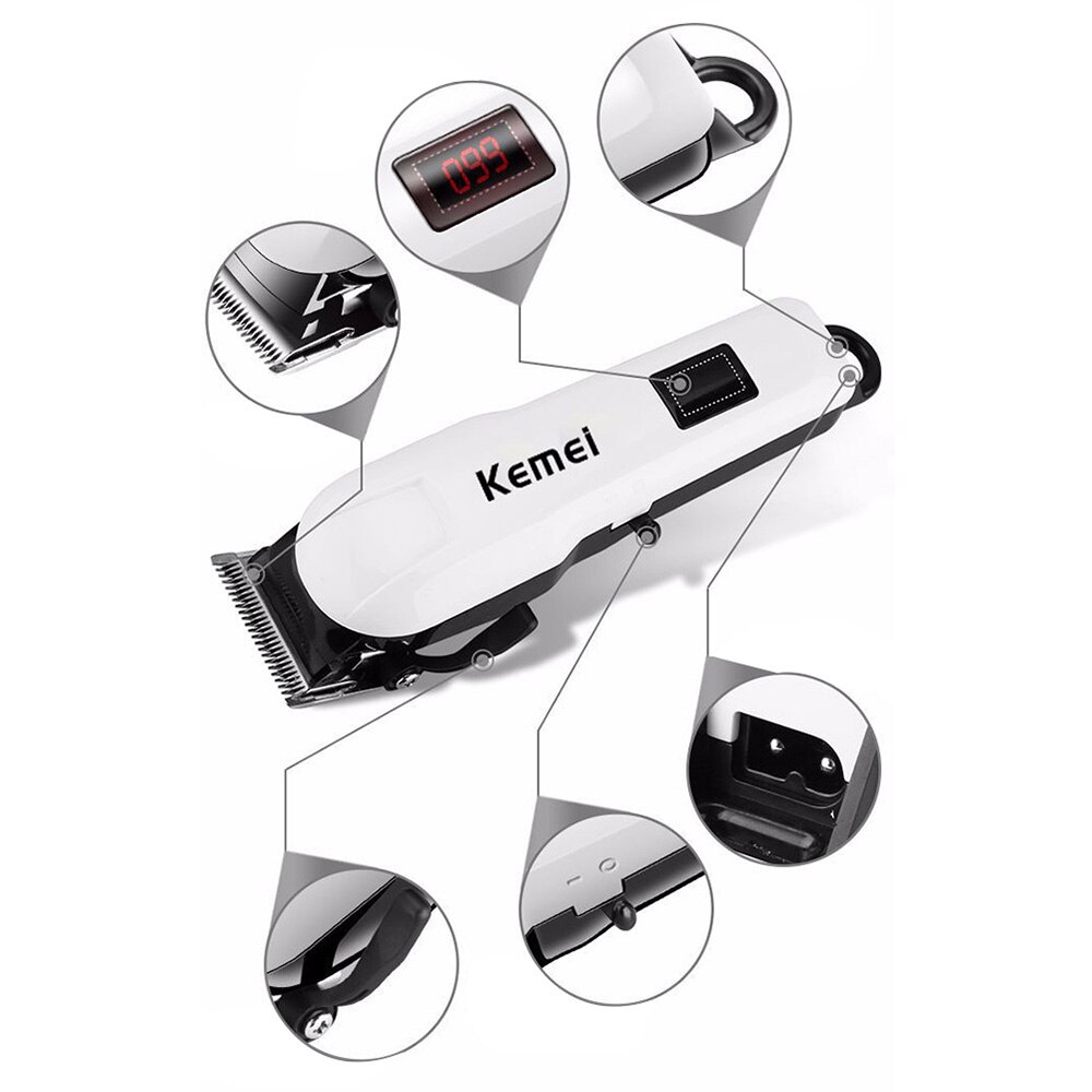 Kemei Haar Snijmachine Tondeuse Elektrische Scheerapparaat Voor Mannen 3 Stuk Set Kemei Tondeuse Trimmer Voor Mannen Usb Opladen haar Trimmer