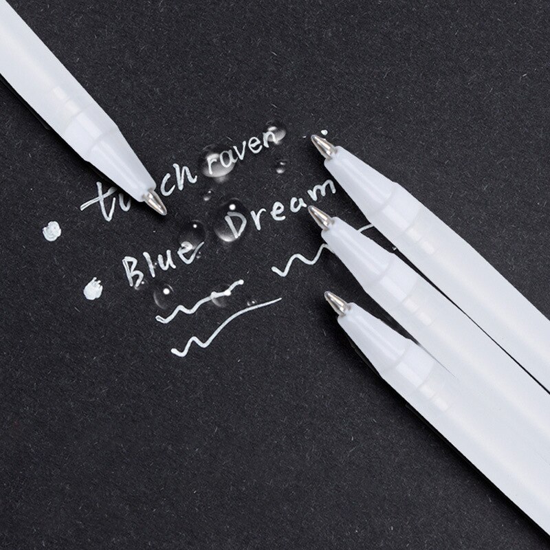 White Highlight Drawing Marker Pen Black Paper Painting Glass CD Tire Graffit Comic Art School Office Supply Stationery