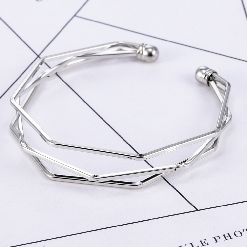 2021 nuove donne multistrato aperto ampio stile polsino braccialetto gioielli donna dichiarazione gioielli braccialetti indiani gioielli di natale: AH414