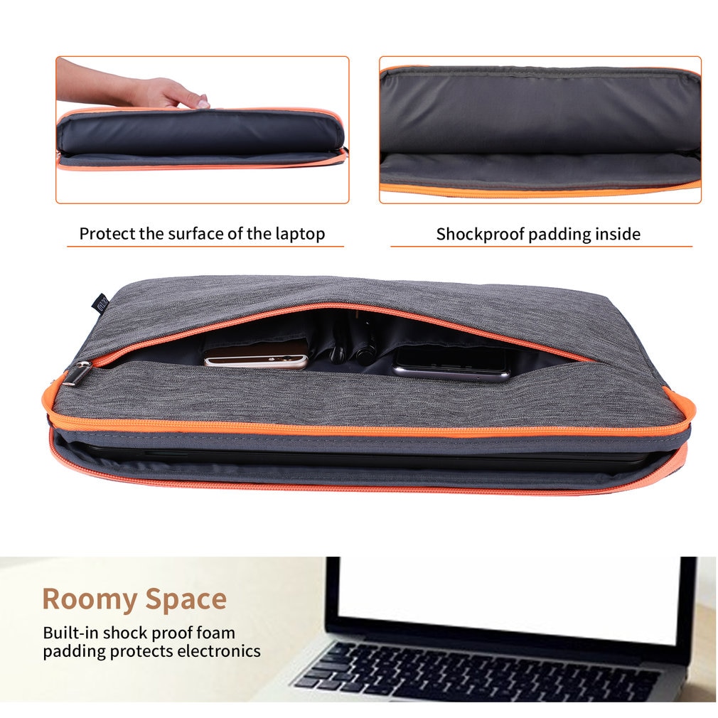 15 Inch Waterproof Laptop Case Bag Organizer with Handle for Laptop / Notebook / for MacBook Shock-proof Briefcase