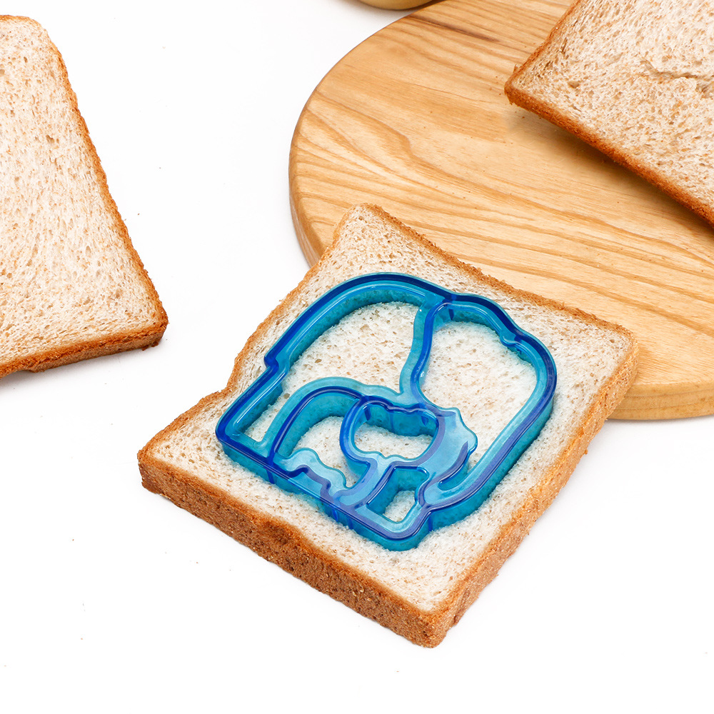 Molde cortador de sándwich con forma de corazón y estrella, cuchillo para pan, molde para galletas, sellador de sándwich, herramientas de pastelería para hornear, máquina para hacer almuerzo para niños: Rosa