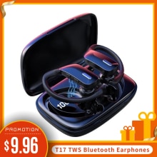 Auriculares T17 TWS inalámbricos por Bluetooth V5, cascos internos con pantalla LED, HiFi, HD, para llamadas y música