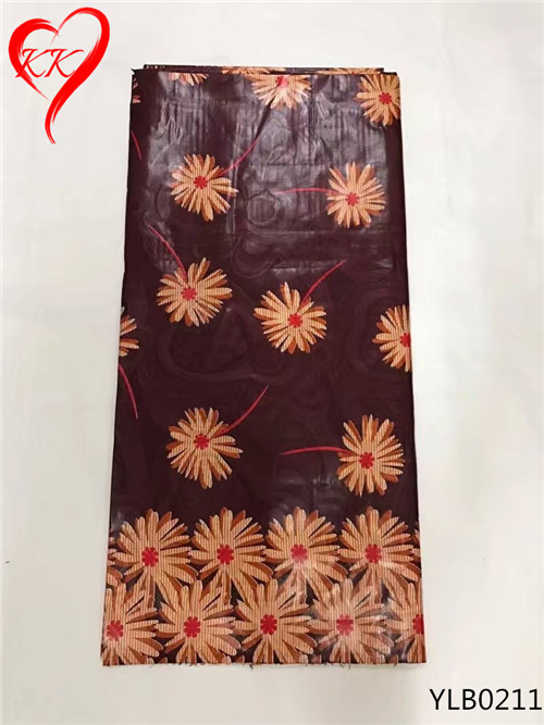 Beau tissu bazin 100% coton bazin riche getzner africain bazin riche tissu pour les femmes robes YLB0207-YLB0212: YLB0211