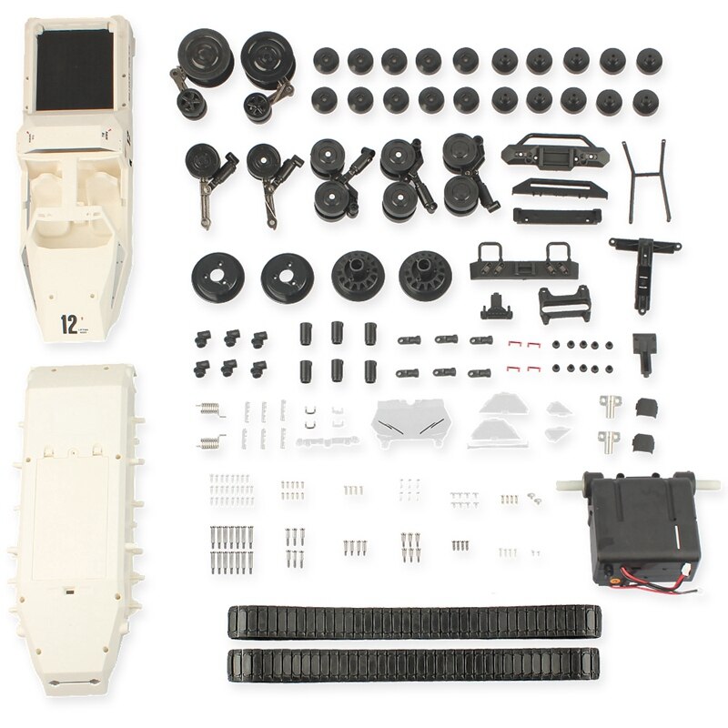 Sg 1203 kit versie 1/12 drift rc tank auto off-road truck zonder esc batterij zender ontvanger: Wit