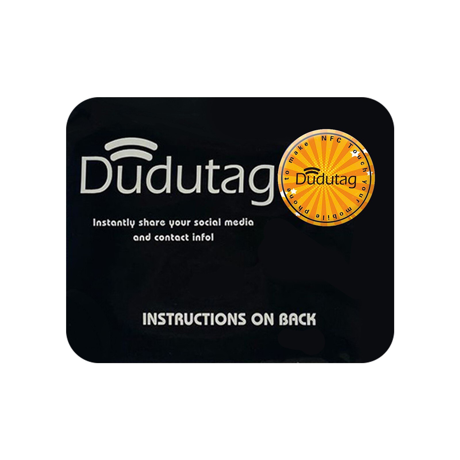 Dudutag-pegatinas inteligentes de un clic para tarjetas de negocios, parches digitales para citas, compatibles con dispositivos IOS y Android: F