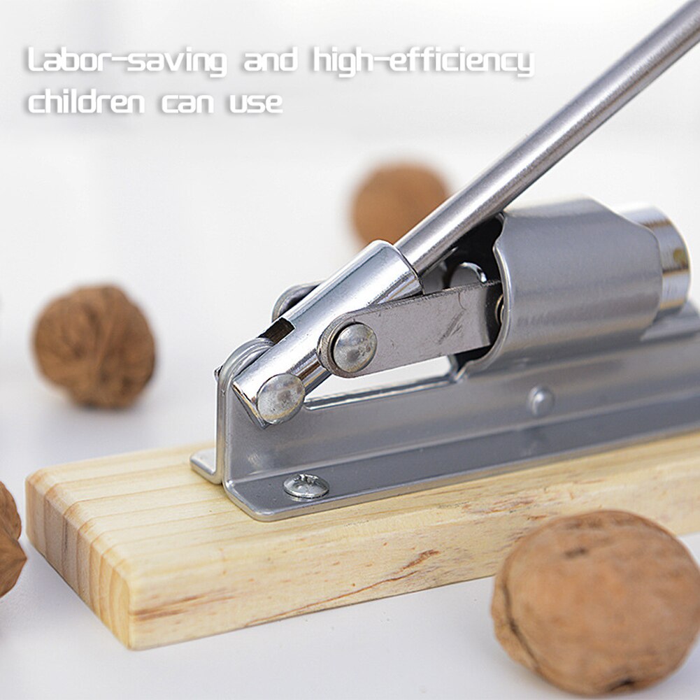 Herramientas de prensa manual para tuercas de Metal, utensilio de cocina con mango de madera, fácil apertura