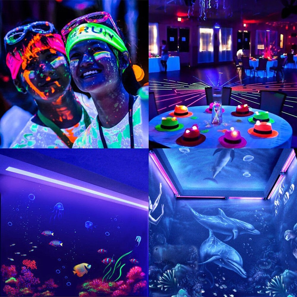 Tubo de luz LED UV para discoteca, lámpara de curado UV integrada, tubo de luz ultravioleta para pintura corporal de , 10W