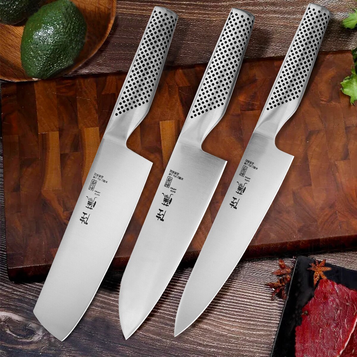 Japanese Kitchen Knife Set Fish Filleting Stainless Steel Cleaver Chef Knives Salmon Sushi Santoku Raw Cooking Tool