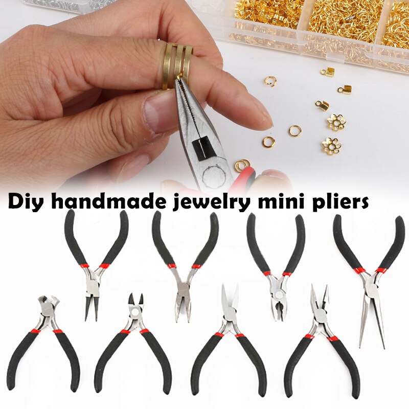 Edelstahl Lange Nase Mini Zangen Werkzeuge Licht Multifunktions Gewicht Schmuck, Der Runde Flache Lange Nase Gebogene Nase Zange