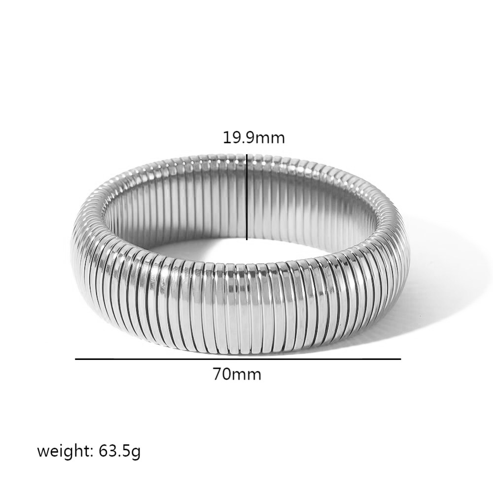 Stainless Steel Gold Plated Punk Fashion Double Layer Bracelet For Women Girl Snake Chain Party Luxury Jewelry