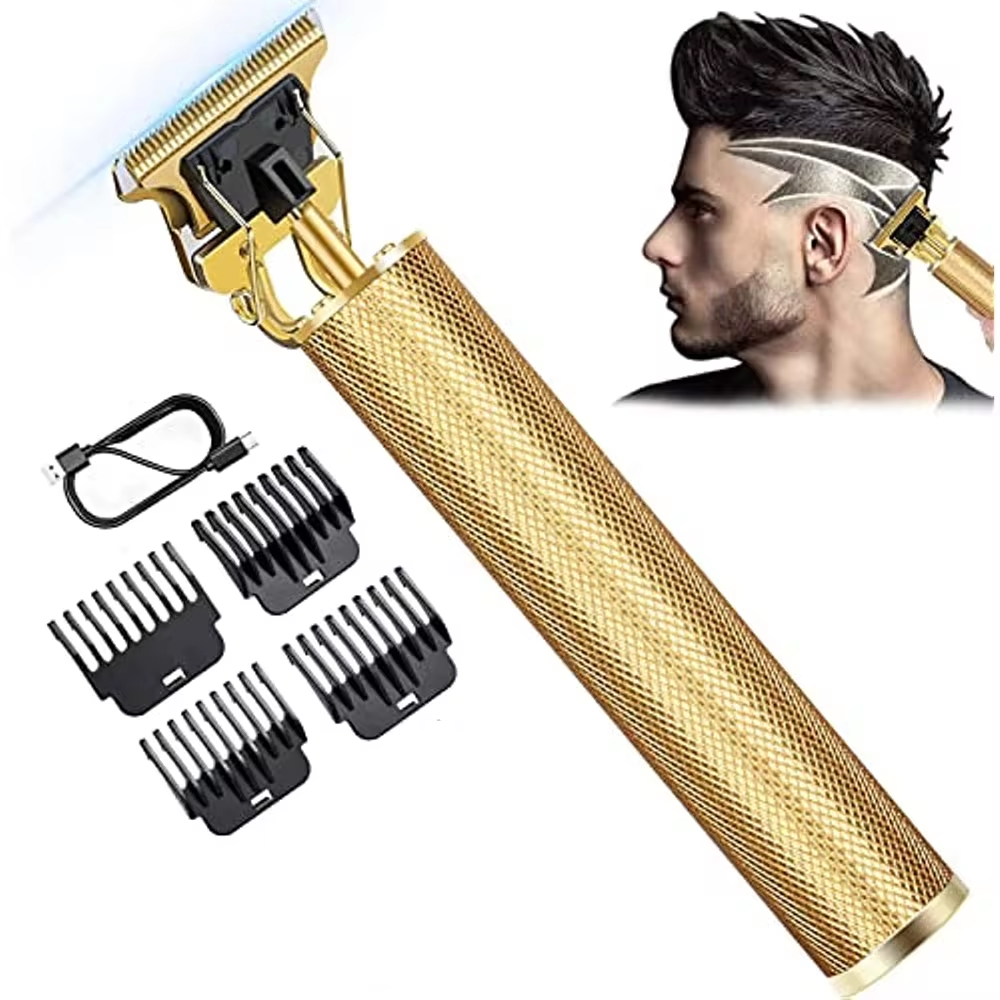 Cortadora de pelo eléctrica Vintage T9, afeitadora recargable para hombre, cortadora para peluquero, nueva: Verde