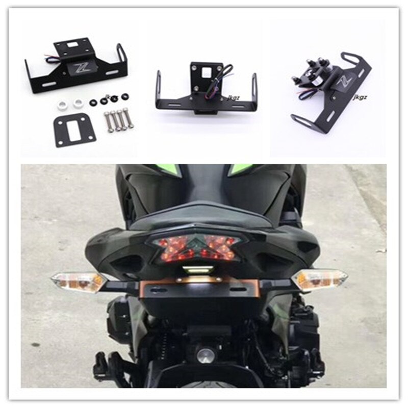 Motorcykel tilbehør nummernummer nummerplade holder beslag lys til kawasaki  z800 z 800 13-17