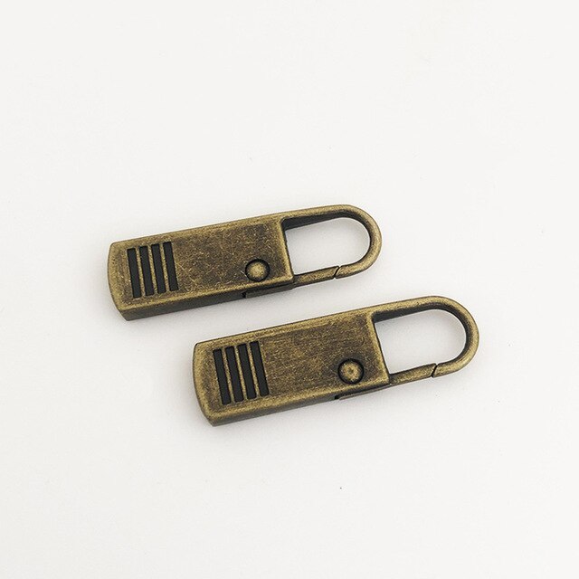 Tira de cremallera para equipaje, accesorio de repuesto para reparación de maletas, con cremalleras de mochila, 2 uds.: Bronze