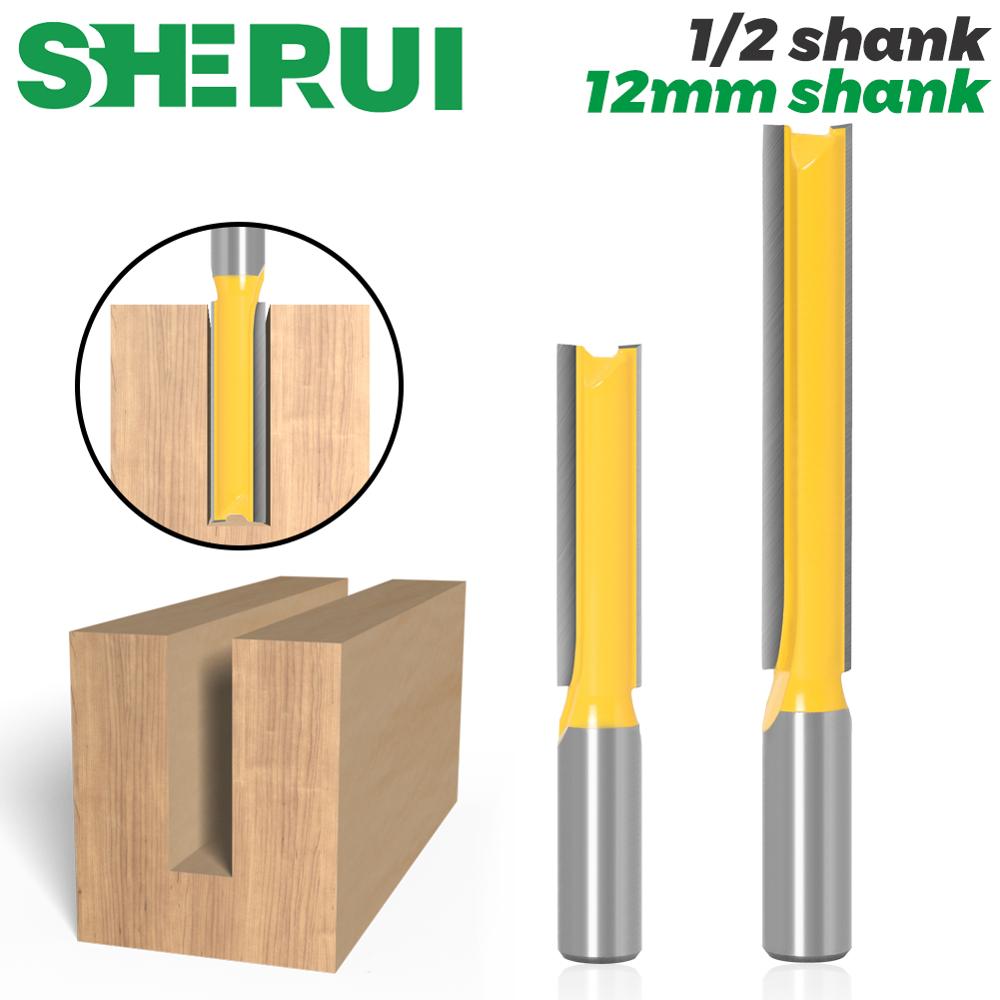 1 pc Straight/Dado Router Bit 1/2" Dia. X 2-1/2" Length - 12mm Shank 1/2"shank Woodworking cutter Wood Cutting Tool